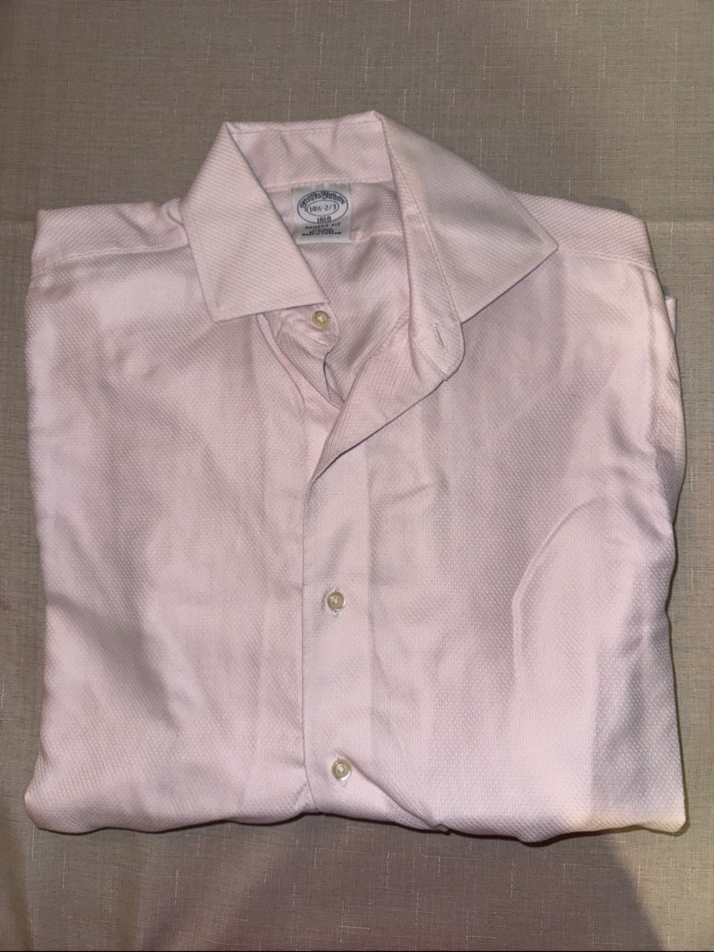 Brooks Brothers Pale Pink Dress Shirt - Classic Cotton